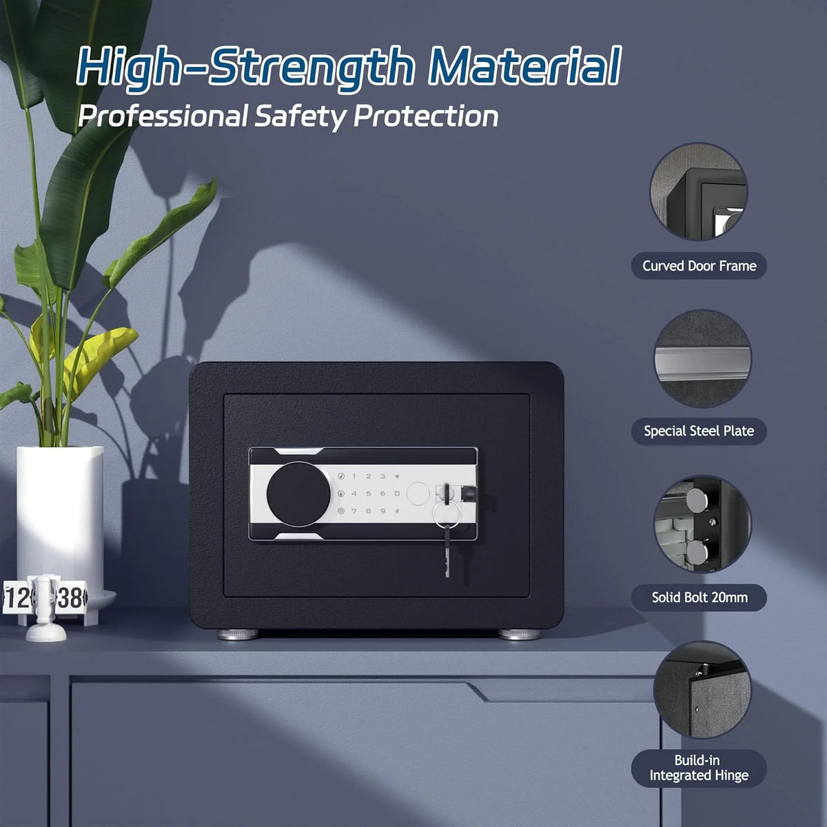 0.8 Cubic Feet Steel Security Safe with Lock Box N449215
