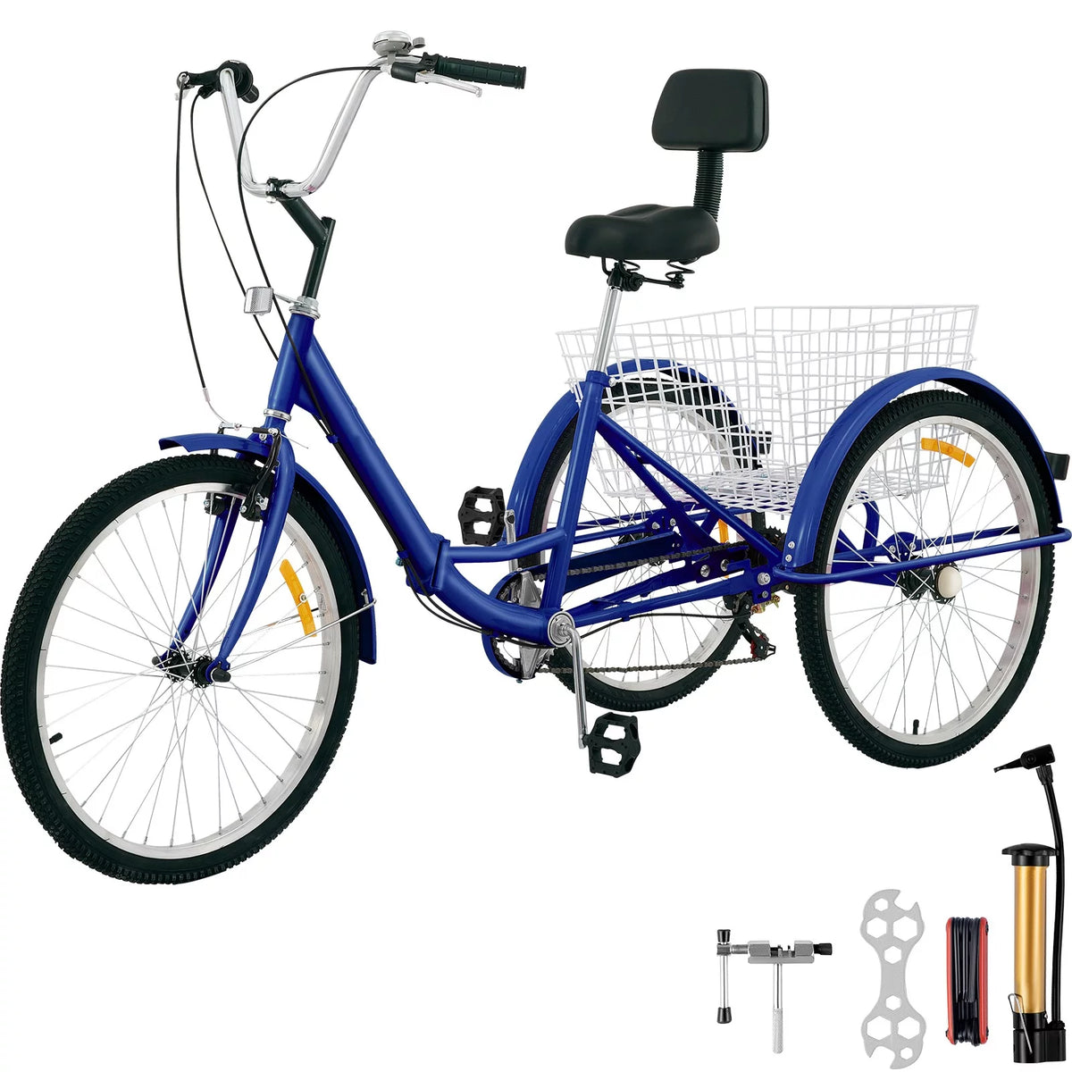 Foldable 24'' 7-Speed Adult Tricycle F995036