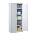 Black Metal Locking Storage Cabinet with 4 Shelves N323055
