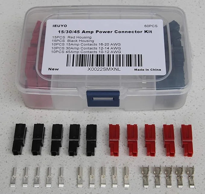 60 PCS 15/30/45 Amp Power Connectors Assortment Kit I168004