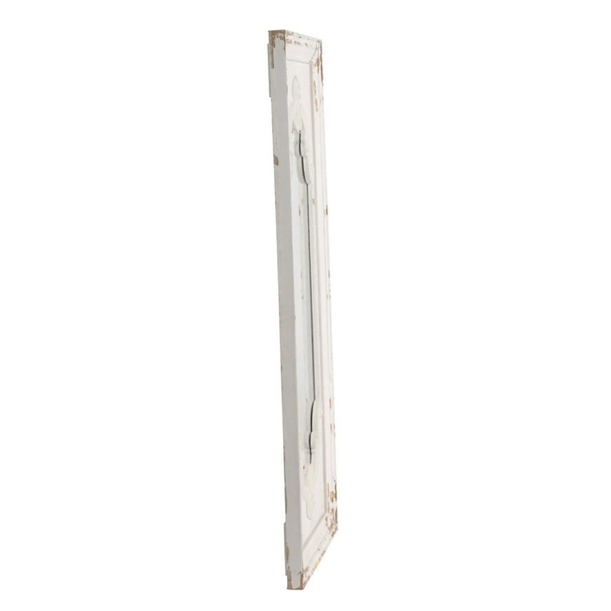 White Antique Style Large Rectangular Wall Mirror K43260