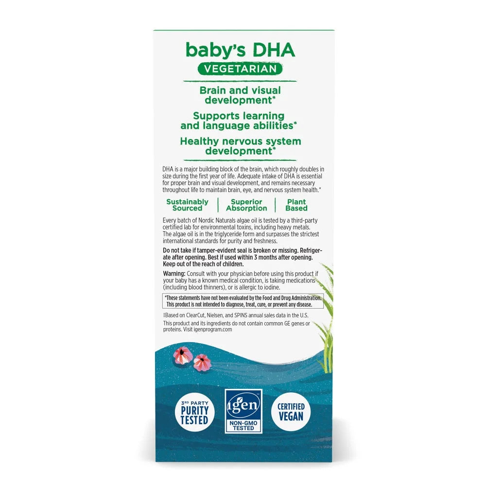 Baby's DHA Vegetarian 835 Mg Omega-3s Vegan 1 Fl Oz T28768