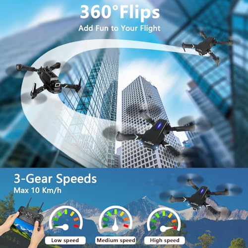 Mini Drone with Camera, 1080P WiFi FPV, 3 Batteries, Carrying Case F6326