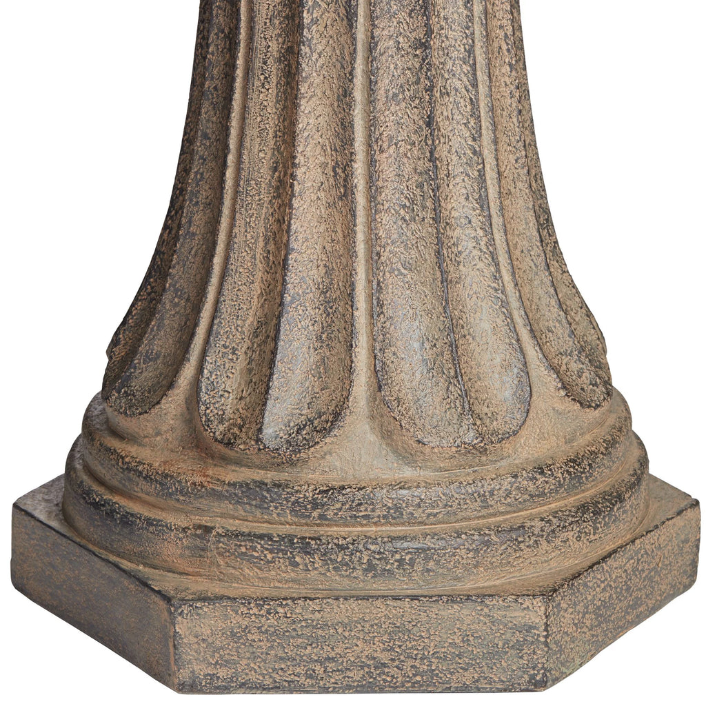3 Tier Basin Outdoor Floor Water Fountain with LED Light 46" G6453